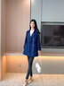 clotho Rennie品牌女裝風(fēng)衣女中長(zhǎng)款2025春秋新款韓版修身顯瘦百搭休閑小個(gè)子 藏青 M 曬單實(shí)拍圖