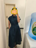 歌莉婭涼感彈力牛仔連衣裙女夏2025新款大方得體小裙子1E4L4J0W0 80U深牛仔藍(lán) XXS 曬單實拍圖