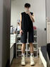 卡圖弛美式無袖背心男夏季健身運(yùn)動(dòng)顯肌肉短袖t恤男高級(jí)感內(nèi)搭純棉坎肩 黑色 XL 曬單實(shí)拍圖