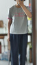 她池圓領(lǐng)T恤2025夏裝新款女裝短袖套頭簡(jiǎn)約寬松款亮片上衣 曬單實(shí)拍圖