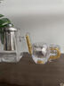 Luxury Flowers金箔鉆石主人杯帶把手高顏值辦公室茶杯水晶玻璃品茶杯咖啡品茗杯 金箔把手60ml主人杯 曬單實拍圖