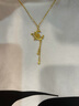 周六福（ZLF）七夕禮物 黃金項(xiàng)鏈女款5G足金蝴蝶玫瑰月海鏈墜游園綺夢(mèng)系列 計(jì)價(jià) 40+5cm-3.52g 曬單實(shí)拍圖