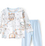 舒貝怡嬰兒衣服夏兒童睡衣男女童內(nèi)衣套裝空調(diào)服家居服秋衣秋褲  藍(lán)100 曬單實拍圖