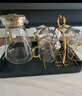 青蘋果耐熱玻璃冷水壺茶壺11件套 涼水壺水杯杯架托盤杯刷茶葉罐 曬單實拍圖