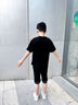 G.DUCKIDS男童夏裝套裝2025新款兒童裝夏季夏款中大童薄款運(yùn)動男孩酷帥氣潮 黑色 120 cm 曬單實(shí)拍圖