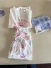 愛(ài)慕兒童家居服女童孩蘭精莫代爾短袖上衣七分褲睡衣套裝女甜甜圈130 曬單實(shí)拍圖