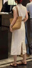 妃莉杋（FeiLiFan）法式氣質(zhì)白色翻領(lǐng)連衣裙女裝夏季2025新款收腰顯瘦開叉長(zhǎng)裙子夏裝 白色 XL 曬單實(shí)拍圖