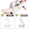 小白春乳膠抱枕長(zhǎng)條睡覺(jué)人型男女生款側(cè)睡大抱枕可拆洗抱枕泰國(guó)天然乳膠 海馬抱枕加長(zhǎng)款 配2個(gè)灰色棉枕套 曬單實(shí)拍圖