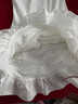 慕瑤雨甜美風(fēng)白色吊帶連衣裙女裝夏季獨特別致荷葉邊短裙芭蕾風(fēng)a字裙子 白色 S 85-95斤 曬單實(shí)拍圖