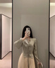 SNYDER WEAR名媛法式襯衫女秋新款清冷感上衣長(zhǎng)袖防曬襯衣闊腿裙褲兩件套套裝 兩件套裝清冷綠襯衫+杏色裙褲 S 80-95斤 曬單實(shí)拍圖