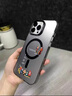 鹿途者 DEERWALK卡通小怪獸適用蘋果16promax手機殼magsafe磁吸iPhone15pro磨砂13彩銀12pm硅膠14plus防摔保護(hù)套 磁吸殼-黑色 7個小怪獸 iPhone 16 Pro Max 曬單實拍圖