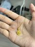 六福珠寶七夕禮物 黃金吊墜茉莉花不含鏈蝴蝶足金吊墜 計價(jià) 約2.55克-大版 曬單實(shí)拍圖