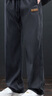 GPEJ天絲休閑褲男士2025夏季新款薄款闊腿男褲寬松直筒百搭長褲子男裝 黑色 3XL 曬單實拍圖
