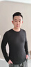 加絨長袖t恤圓領修身打底衫冬季新款男純色內(nèi)搭保暖內(nèi)衣男款msn XN不倒絨長袖黑色 XL 曬單實拍圖
