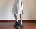 埖煦夏季新款美式休閑短褲男夏季潮牌寬松運動(dòng)五分褲男生直筒中褲子男 5819白灰紅 XL 建議120斤-140斤 曬單實(shí)拍圖