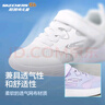 Skechers斯凱奇兒童運動鞋春夏男女童魔術(shù)貼休閑鞋中大童跑步鞋405315L 【透氣款】女童-白色/WHT 34 曬單實拍圖