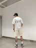 VUUG夏季藤蔓花卉仿刺繡印花新潮短袖純棉舒適男女寬松T恤 天空藍(lán) 3XL 曬單實(shí)拍圖