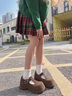 妙麗（Millies）品牌勃肯女鞋2025新款百搭T字扣樂福鞋小個子增高瑪麗珍小眾鞋子 淺灰色 40 曬單實拍圖