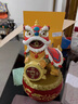 爵世皇庭獅舞吉祥銅醒獅子擺件客廳書(shū)房玄關(guān)喬遷家居飾品擺件裝飾品禮物 吉祥舞獅單只國(guó)潮紅 曬單實(shí)拍圖