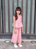 G.DUCKKIDS小黃鴨童裝女童夏天套裝夏季新款兒童女孩寶寶時(shí)尚夏裝洋氣衣服 粉色套裝 140 (建議125-135cm 7-8周歲） 曬單實(shí)拍圖