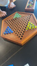 御圣 跳棋玻璃珠跳跳棋木質(zhì)跳棋盤早教啟蒙親子益智游戲桌游兒童禮物 六角型跳棋盤+【玻璃珠棋子】 曬單實拍圖