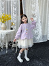 G.duck小黃鴨童裝公主裙女童連衣裙春秋兒童衛衣裙卡通拼接網(wǎng)紗女孩裙子 香芋紫 100 尺碼2~3歲【 90-100cm】 曬單實(shí)拍圖