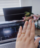 周大生黃金戒指足金5G極光金時(shí)尚訂婚指環(huán)素圈生日禮物送女友 12號(hào)-1.96g 曬單實(shí)拍圖