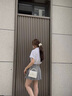 ITGDLEDY包包女包斜挎包女士單肩包珍珠褶皺云朵包腋下包生日禮物 米白 香港品牌 小包 曬單實(shí)拍圖