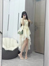 CharisKitty小c&k斜挎包包女式2025新款單肩包高級感小方包七夕禮物送女友 綠配白【CK七夕禮物·心動鵲橋】 曬單實拍圖