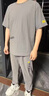 花花公子運動套裝男士休閑夏裝2025新款冰絲短袖t恤男裝潮流帥氣 855卡其 XL 曬單實拍圖