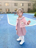 G.DUCKKIDS小黃鴨童裝女童套裝春秋款兒童連衣裙秋冬季小香風(fēng)女寶寶外套裙子 粉色 90碼建議80-90cm1歲半-2歲 曬單實(shí)拍圖