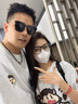 love legend情侶裝短袖t恤夏季寬松圓領(lǐng)一男一女印花半袖潮流百搭休閑上衣服 白灰色+白灰色 M 男+S女 曬單實拍圖