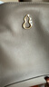 半坡飾族（bampo）花漾包女包新款包包原創(chuàng)設(shè)計(jì)頭層牛皮舒適單肩斜挎包生日禮物 風(fēng)衣灰 大包 曬單實(shí)拍圖
