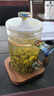 容山堂玻璃茶杯泡茶杯月牙杯水杯茶水分離耐熱玻璃綠茶杯帶蓋泡茶杯 七彩帶蓋玻璃月牙杯-透明色 曬單實(shí)拍圖