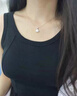 周大福滿(mǎn)鉆小扇子項鏈女小裙子鎖骨鏈輕奢小眾設計高級感送女友生日禮物 滿(mǎn)鉆玫瑰金色項鏈 曬單實(shí)拍圖