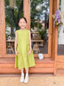 WVD國際品牌女童夏季洋裝2025新款棉布裙中大童夏裝薄款甜美風(fēng) 綠色洋裝 120 cm:【建議身高110-120cm】 曬單實(shí)拍圖