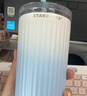 星巴克（Starbucks）藍色漸變款不銹鋼吸管杯薯條杯473ml杯保溫保冷杯七夕禮物 曬單實拍圖