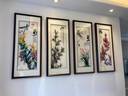 禮御友嘉梅蘭竹菊四條屏蘇繡掛畫客廳沙發(fā)背景墻新中式純手工刺繡畫裝飾畫 梅蘭竹菊 四聯(lián)(每幅43*103cm) 曬單實拍圖