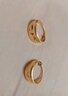 周六福足金999簡約黃金耳環(huán)女送媽媽耳飾計價AA090834 一對 約3.67g  曬單實拍圖
