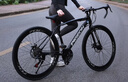 飛鴿（FLYING PIGEON）公路車自行車男女學(xué)生成人跑車變速公路賽單車競速賽車可改實心胎 黑色/30刀/輻條輪 700C 21速高配 曬單實拍圖