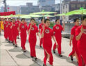 高端走秀款旗袍2025年新款高彈力復(fù)古顯瘦長(zhǎng)款刺繡中式舞臺(tái)演出服 紅色 XL 曬單實(shí)拍圖