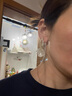 鉑米龍PLATMILLON新款花朵耳環(huán)女時尚耳墜氣質(zhì)高級感耳釘送女友生日禮物輕奢耳飾 白色花瓣925銀針 曬單實(shí)拍圖