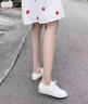 啄木鳥(niǎo)真皮運動(dòng)鞋女2025年夏季新款網(wǎng)面透氣薄款休閑小白鞋女輕便跑步鞋 白色 39 標準碼數 曬單實(shí)拍圖
