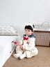 班喜迪嬰兒衣服秋裝嬰幼兒卡通連體衣學(xué)院風(fēng)女寶寶外出服春秋季可愛(ài)哈衣 米白色 73cm 曬單實(shí)拍圖
