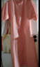 無(wú)印良品（MUJI）女式 涼感平紋套頭短袖連衣裙 女裝裙子長(zhǎng)裙純棉寬松涼感物語(yǔ)夏季 橙色條紋 M (160/84A) 曬單實(shí)拍圖
