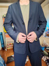 羅蒙（ROMON）冰絲西服男士春夏款薄款商務(wù)休閑防曬衣小西裝男單件上衣服外套潮 藏青色 180/96A碼(適合145-165斤) 曬單實(shí)拍圖