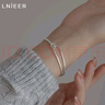 Lnieer999足銀耳環(huán)女耳圈莫比烏斯耳扣圈圈耳飾品氣質(zhì)耳釘2025新款爆款 銀色莫比烏斯環(huán)耳圈【999足銀】 曬單實(shí)拍圖
