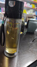 XDO一鍵開蓋磁彈玻璃水杯男士泡茶杯茶水分離雙層隔熱防燙高硼硅 曬單實拍圖