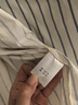 百圖betu女裝春夏新款襯衫撞色拼接條紋長袖襯衫上衣女2403T43 藍(lán)白條 L 曬單實拍圖