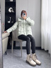 Teenie Weenie小熊女裝簡(jiǎn)約羽絨服2025冬季新款可拆卸連帽泡芙外套 淺綠色 S 曬單實(shí)拍圖